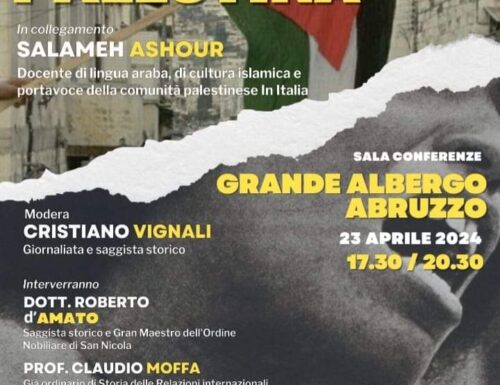 “Pace per la Palestina”, “Premio Censorino Teatino” al Grande Albergo Abruzzo Chieti